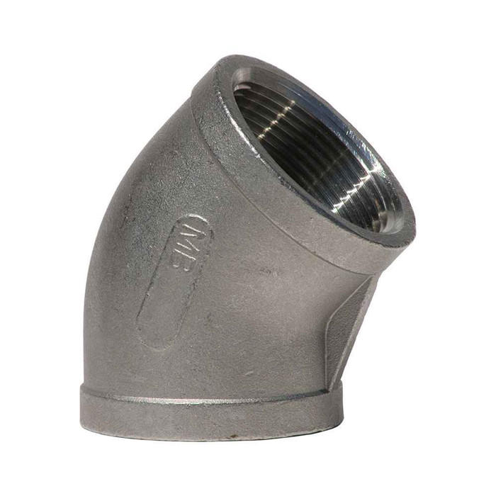 Merit Brass Stainless Steel Cast 150# Fitting, 1" 150# 304 SS 45 ELBOW ISO 49