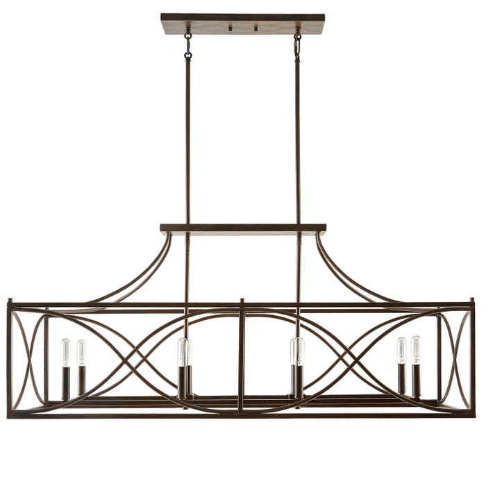 Capital Lighting CAP-829181 Tybee Urban / Industrial 8-Light-Linear Chandelier