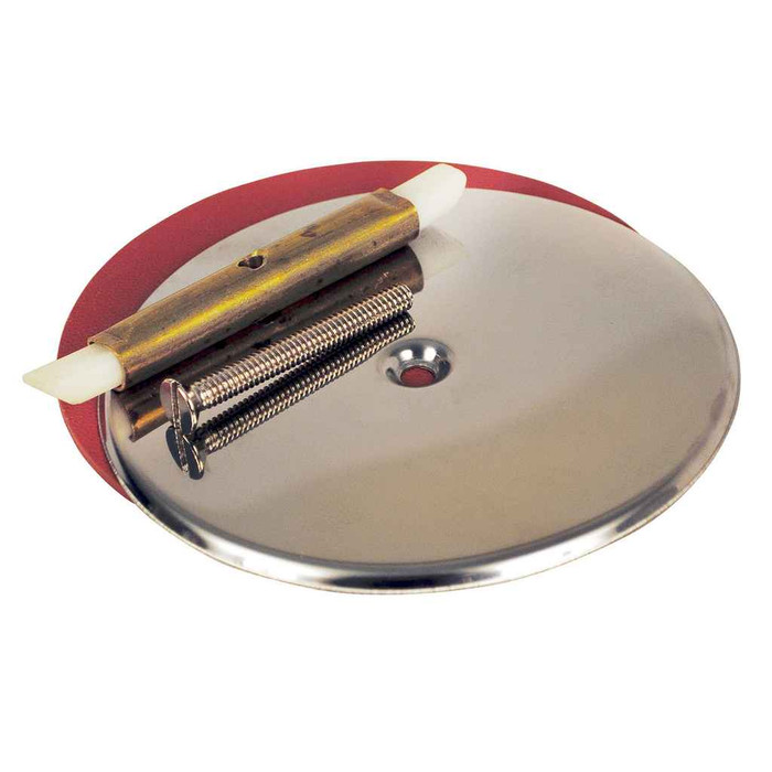 OATEY 1023 Dearborn® 3-1/4" - 4" Adj. Drum Trap Cover (Style A) w/ 5-1/4" Stainless Steel Cover & Rubber Gasket