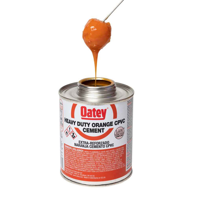 OATEY 31082 16 oz. CPVC Heavy Duty Orange Cement OATEY 31082 16 oz. CPVC Heavy Duty Orange Cement