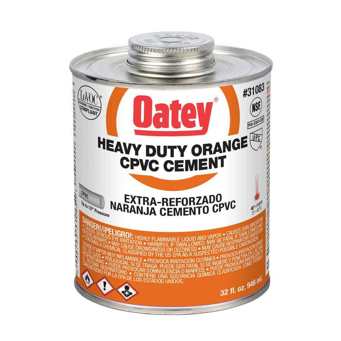OATEY 31083 32 oz. CPVC Heavy Duty Orange Cement