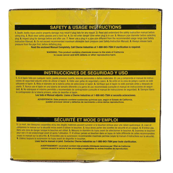 OATEY 270296 Cherne® 4" Inside of Pipe Gripper® Plug