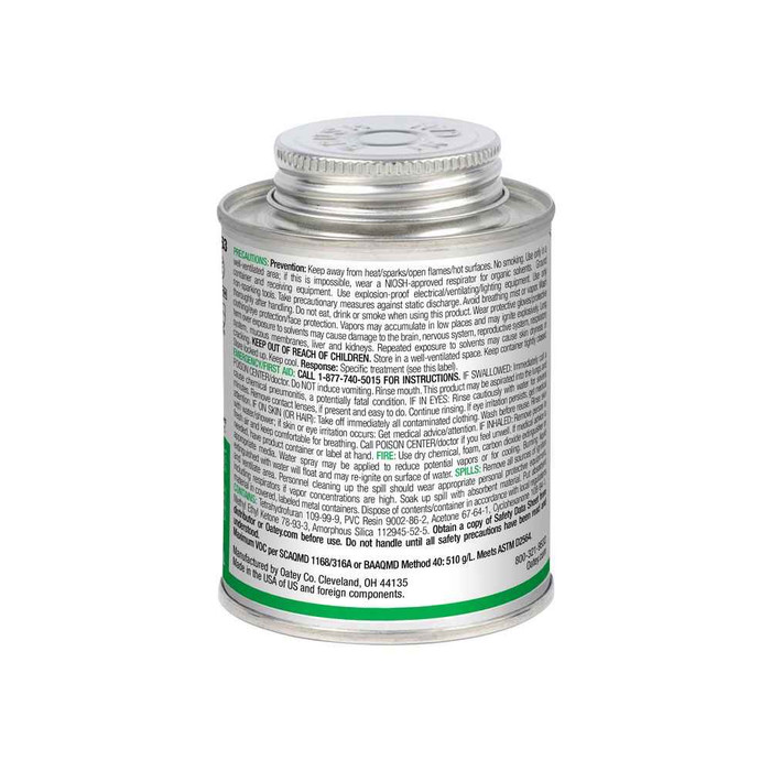 OATEY 30863 8 oz. PVC Heavy Duty Clear Cement
