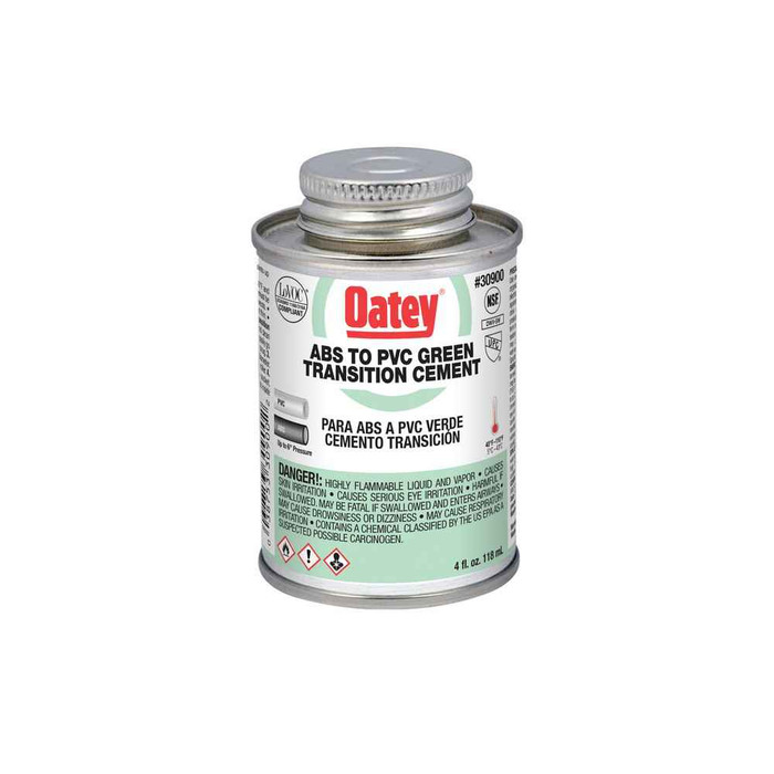 OATEY 30900 4 oz. ABS To PVC Transit Green Cement