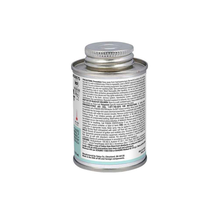 OATEY 30875 4 oz. PVC Medium Body Flexible Clear Cement OATEY 30875 4 oz. PVC Medium Body Flexible Clear Cement