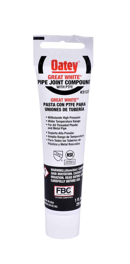 OATEY 31229 1 oz. Great White® Pipe Joint Compound with PTFE