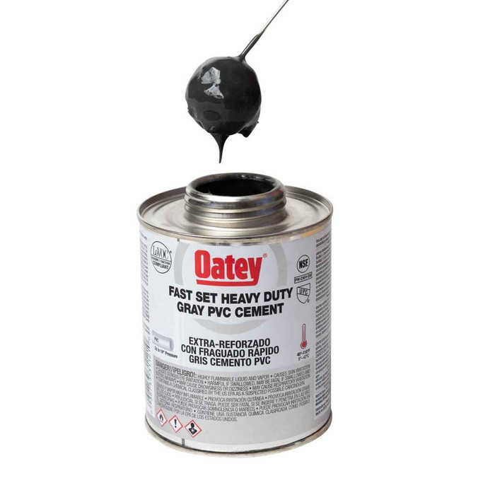OATEY 31121 16 oz. PVC Heavy Duty Gray Fast Set Cement