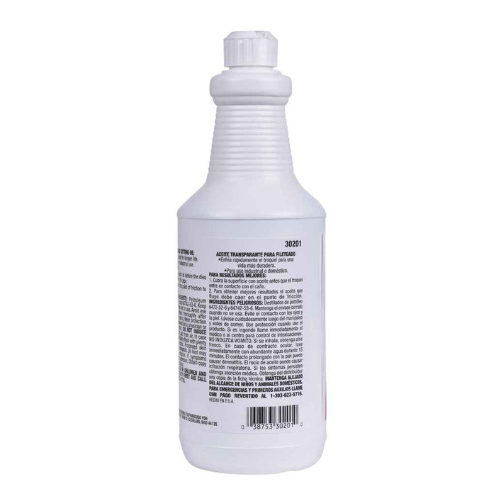 OATEY 30201 32 oz. Clear Cutting Oil (Hand Threading)