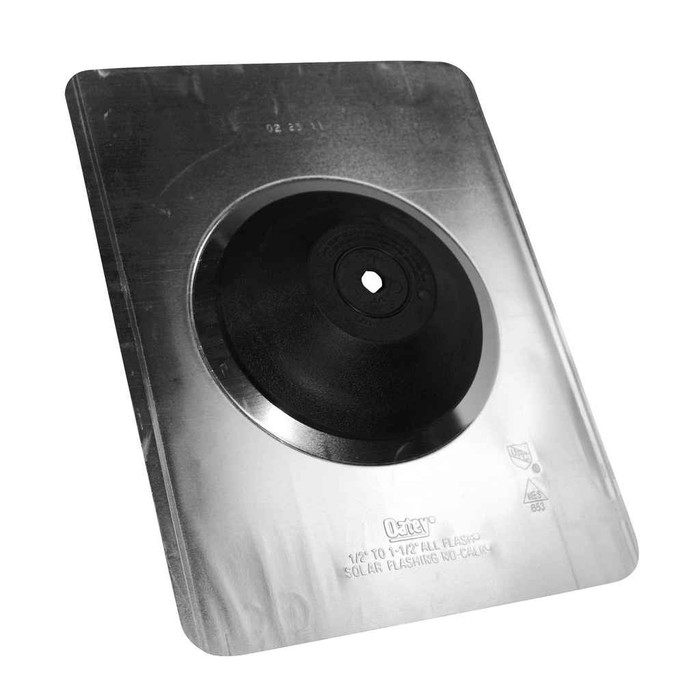 OATEY 12802 Aurora™ No-Calk® 1/2 in.-1 in. Solar Aluminum Flashing 9.5 in. x 12.5 in. Base