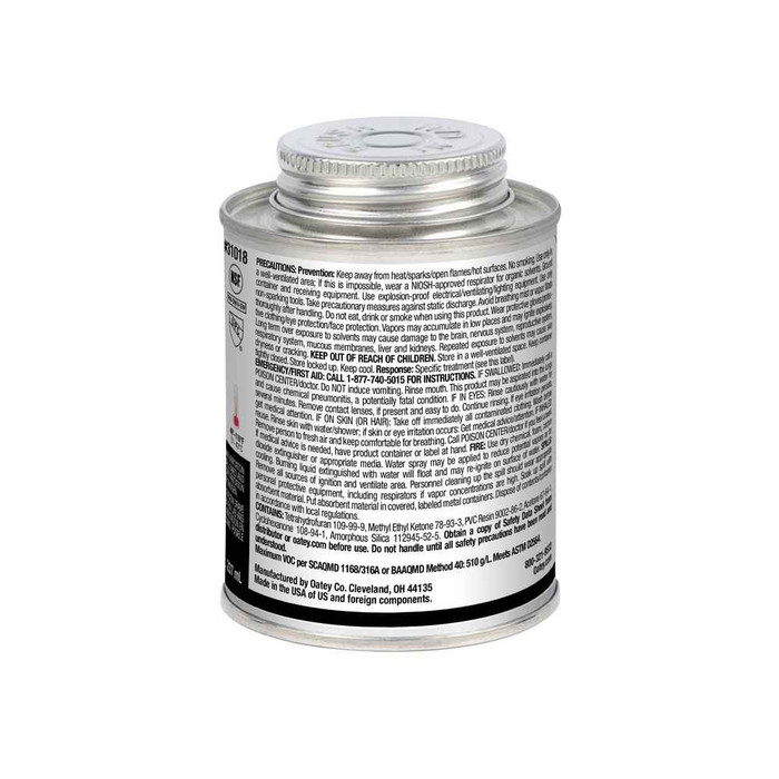 OATEY 31018 8 oz. PVC Medium Body Clear Cement OATEY 31018 8 oz. PVC Medium Body Clear Cement