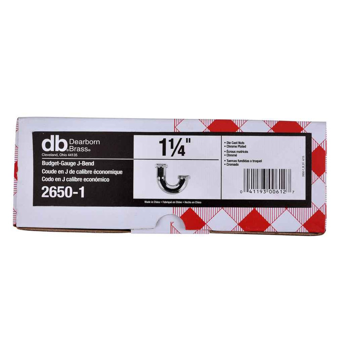 OATEY 2650-1 Dearborn® 1-1/4" J-Bend - Budget Ga.
