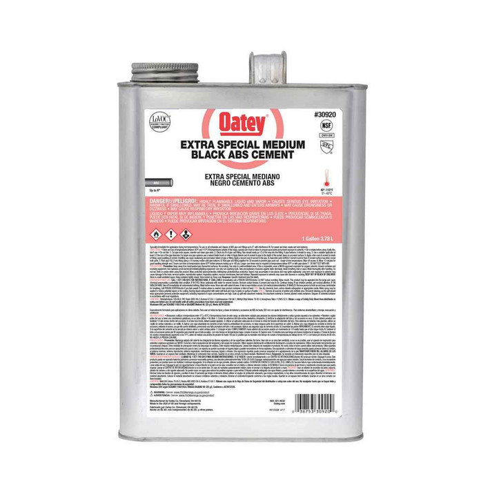 OATEY 30920 Gallon ABS Extra Special Medium Body Black Cement