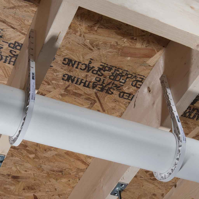 OATEY 33743 4 in. x 7-1/2 in. DWV J-Hook - White (25 In Polybag)