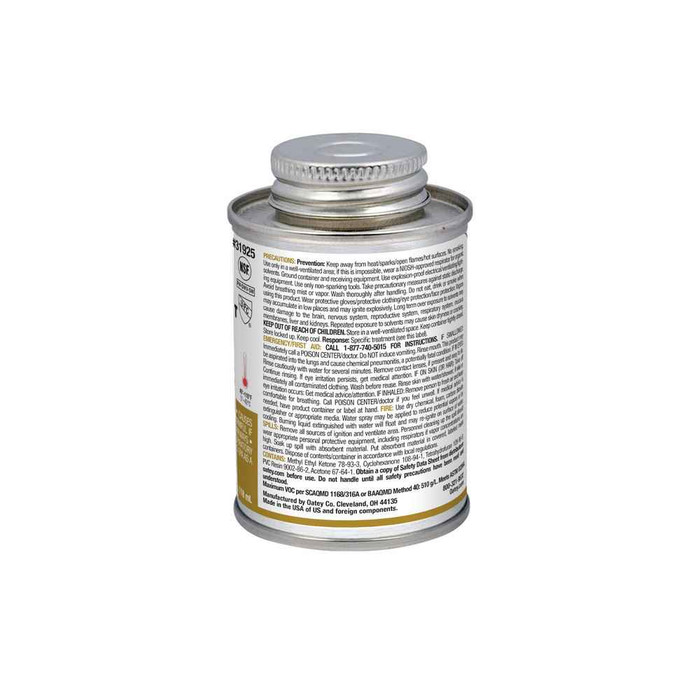 OATEY 31925 4 oz. PVC Regular Body Advanced Clear Cement