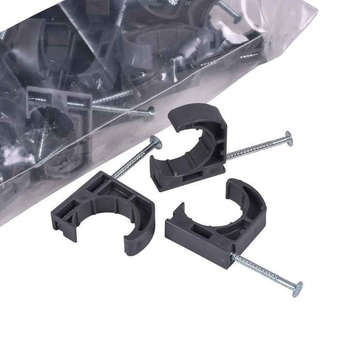 OATEY 33901 3/4 in Half Clamp Pipe Clamps With Nails (100 in polybag)