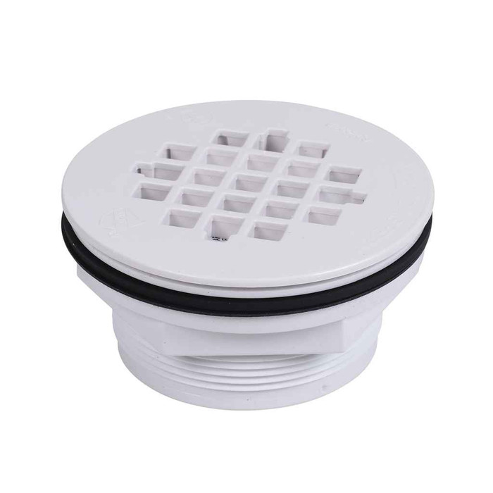 OATEY 42075 2 in. 101 PNC PVC No-Calk Shower Drain with Plastic Strainer