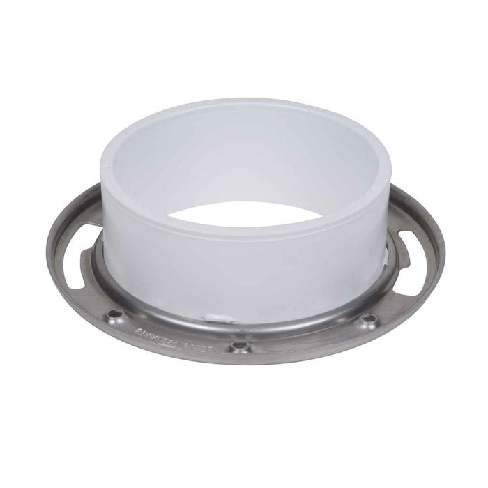 OATEY 43499 4 in. PVC Closet Flange with Stainelss Steel Ring without Test Cap