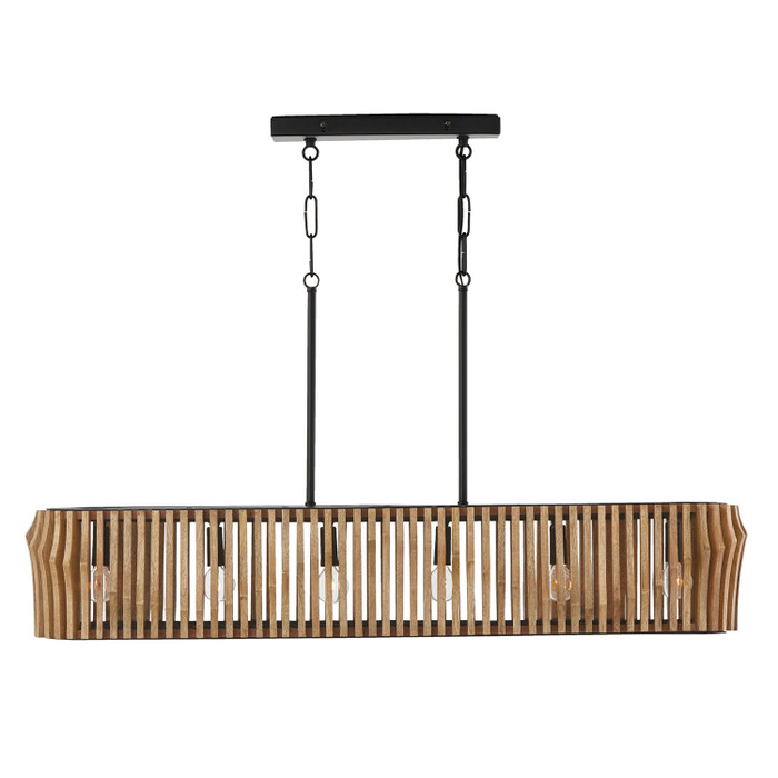 Capital Lighting CAP-844661 Archer Transitional 6-Light-Linear Chandelier