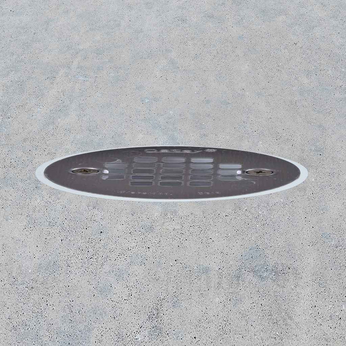 OATEY 43563 3 in. PVC Snap-In Drain with 3-1/2 in. Stainless Steel Strainer