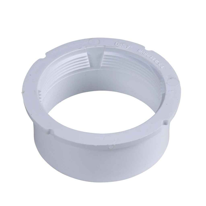OATEY 72079 4" PVC Hub Base General Purpose Drain w/ 5" NI Grate & Square Ring