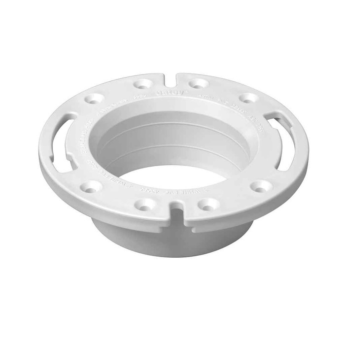 OATEY 43587 4 in. PVC Spigot Fit Closet Flange with Plastic Ring