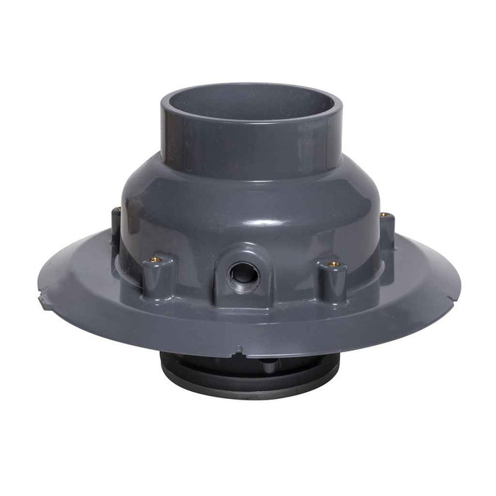 OATEY 72324 4" PVC Adj. Commercial Drain w/ 5" Cast CHR Grate & Round Top