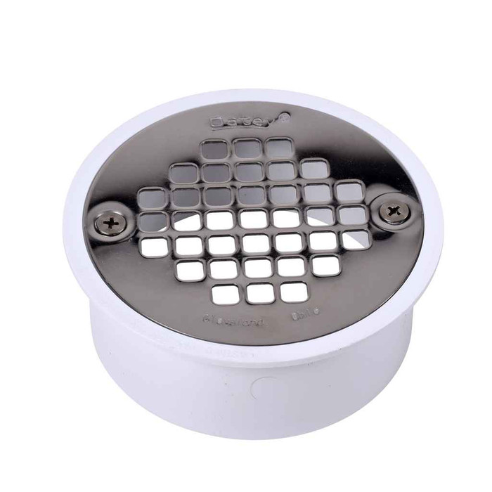 OATEY 43567 4 in. PVC Snap-In Drain with 4 in. Stainless Steel Strainer