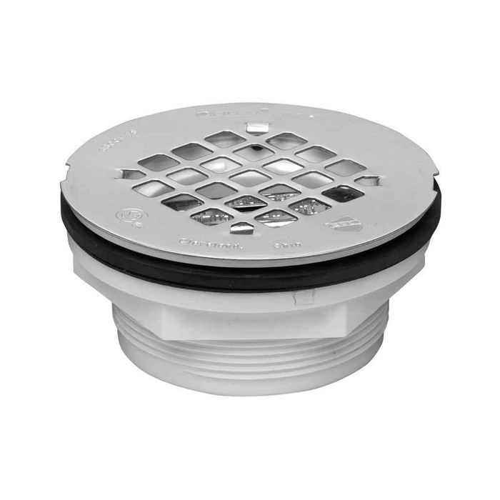 OATEY 42099 2 in. 101 PNC PVC No-Calk Shower Drain with Stainless Steel Strainer