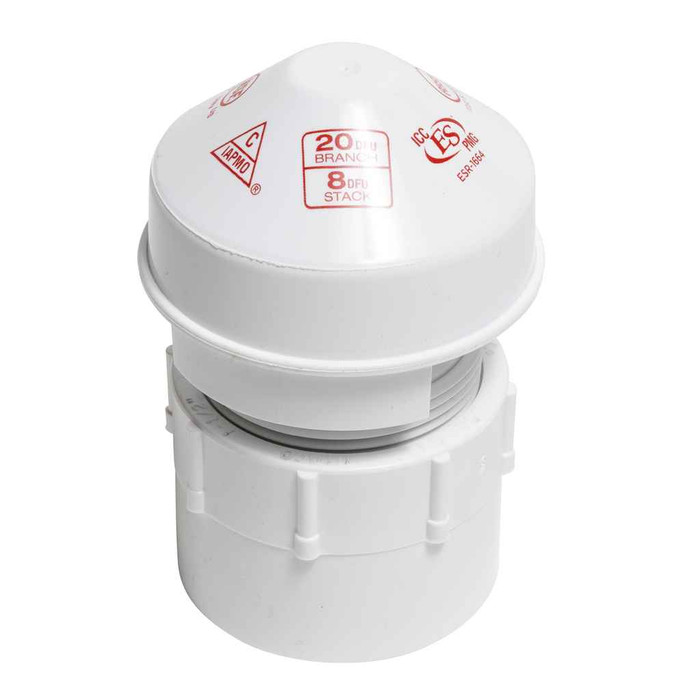 OATEY 39228 Sure-Vent® 1.5 in. 20 Branch, 8 Stack DFU Air Admittance Valve with PVC Sched. 40 Adapter