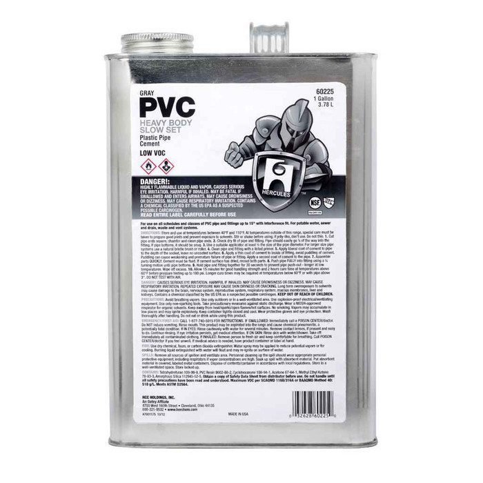 OATEY 60225 Hercules® Gallon PVC Heavy Body Gray Cement