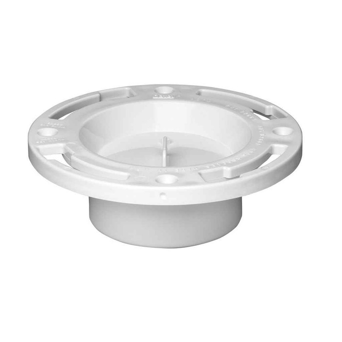 OATEY 43507 3 in. PVC Closet Flange with Plastic Ring and Test Cap