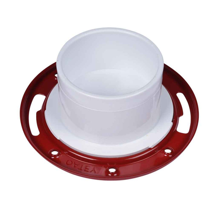 OATEY 43533 3 in. or 4 in. PVC Long Pattern Closet Flange with Metal Ring and Test Cap
