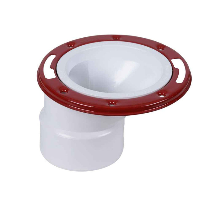 OATEY 43804 3 in. or 4 in. PVC Offset Closet Flange with Metal Ring without Test Cap