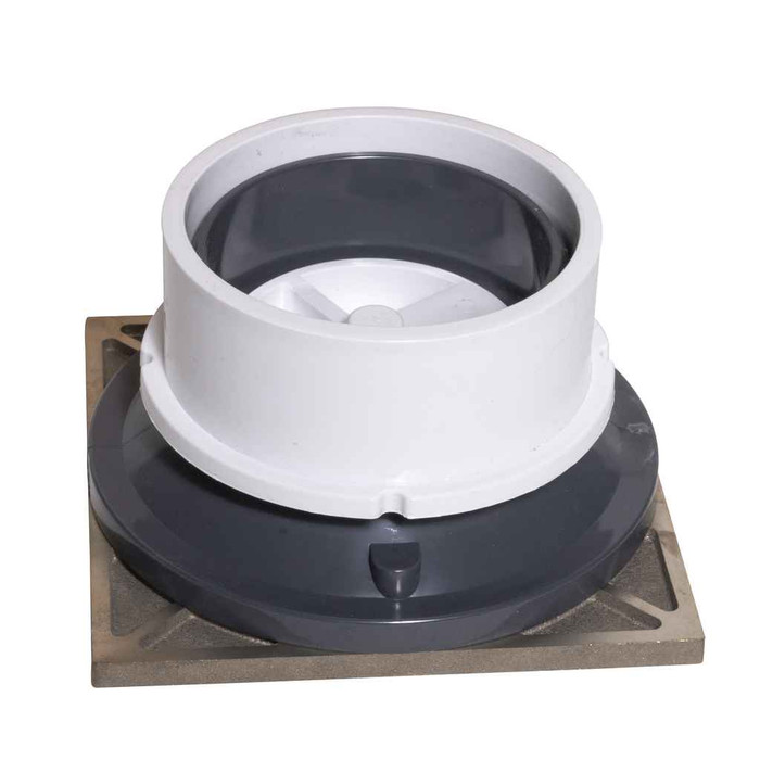 OATEY 74179 4" PVC Hub Base General Purpose Cleanout w/ 6" NI Cover & Square Ring