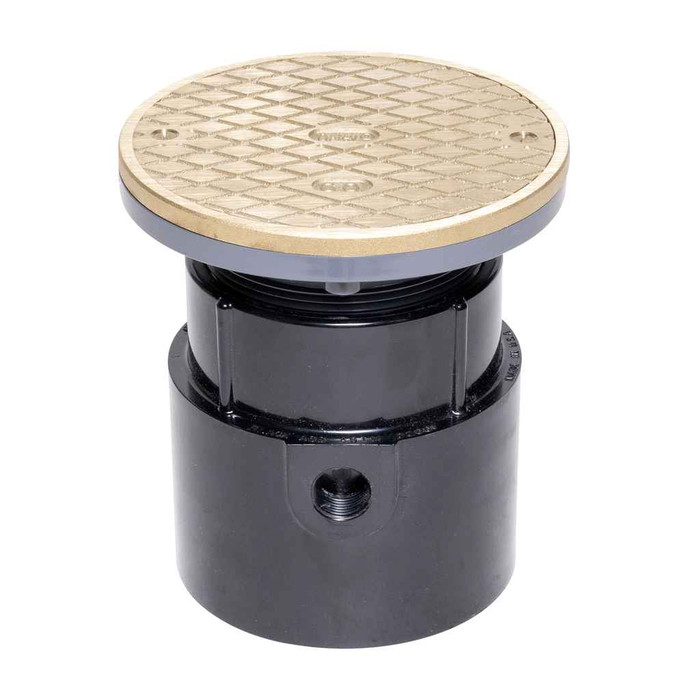 OATEY 84138 4" ABS Pipe Base General Purpose Cleanout w/ 6" BR Cover & Round Ring