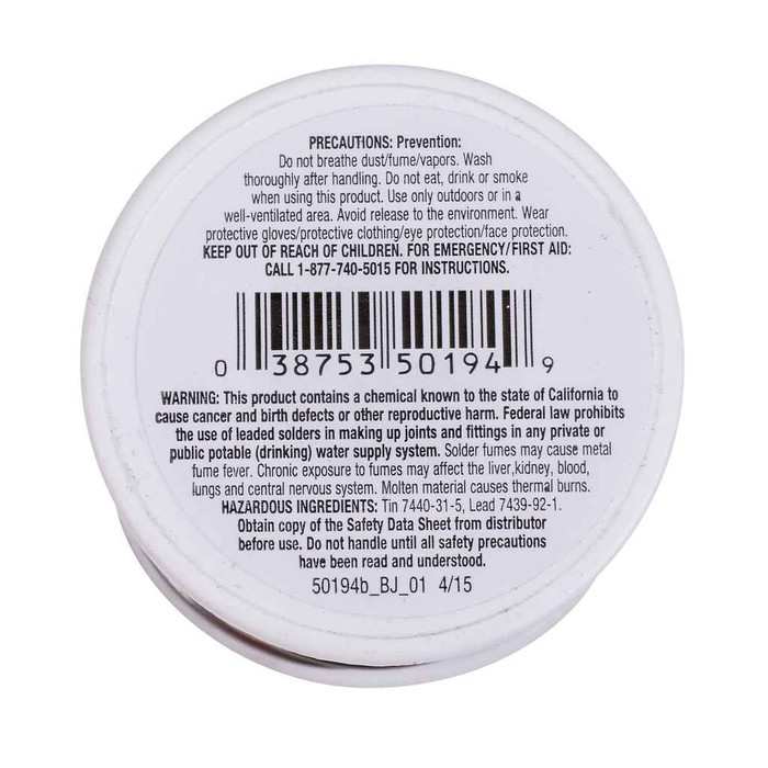 OATEY 50194 1/2 lb. 60/40 Rosin Core Solder