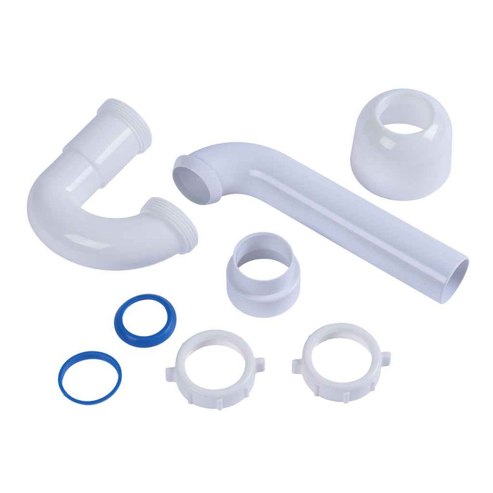 OATEY P9702DFB Dearborn® 1-1/2" P-Trap w/ PVC Quarter Bend, Solvent Weld Adapter & Deep Flange, Bagged