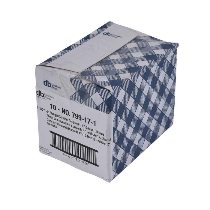 OATEY 799-17-1 Dearborn® 1-1/2" x 4" Flanged Strainer Tailpiece, 17 Ga., Unfinished