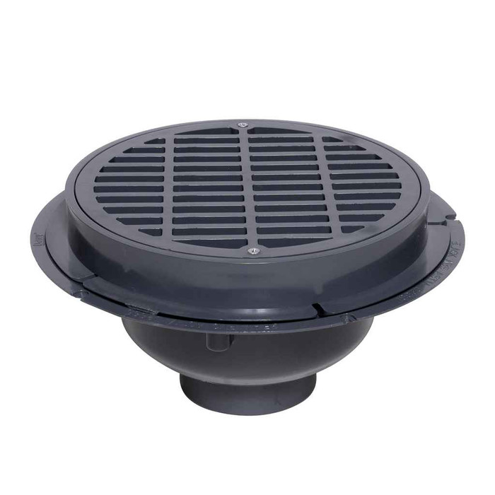 OATEY 76023 3" or 4" PVC Sediment Drain, Plastic Grate w/o Bucket