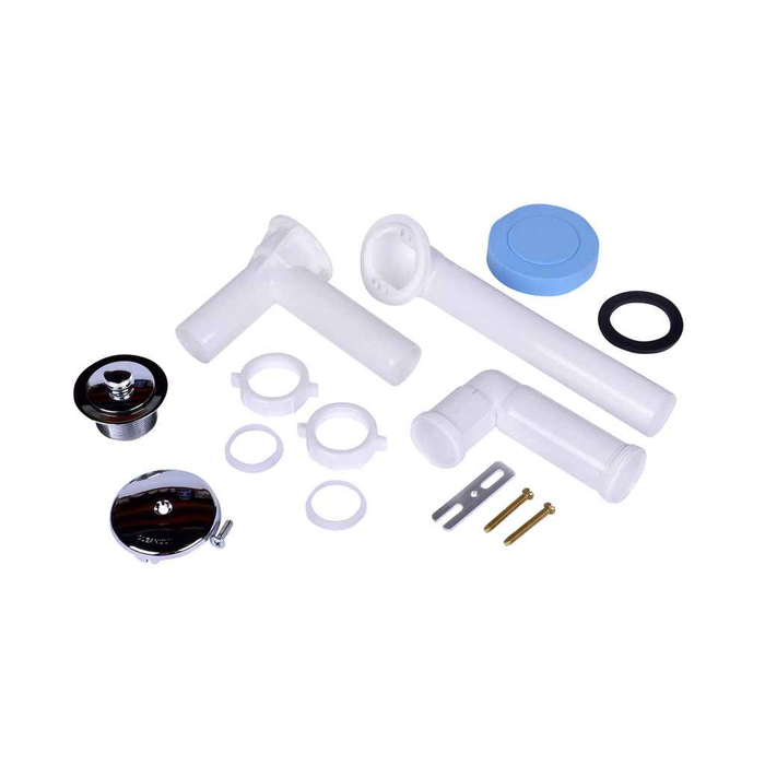 OATEY P8227D Dearborn® Full Kit, Plastic Tubular – Uni-Lift Stopper with Chrome Finish Trim, Direct Drain