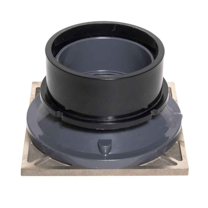 OATEY 84179 4" ABS Hub Base General Purpose Cleanout w/ 6" NI Cover & Square Ring