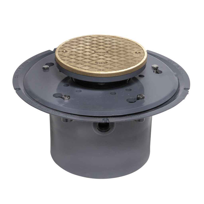 OATEY 74126 6" PVC Adj Commercial Cleanout w/ 6" BR Cover