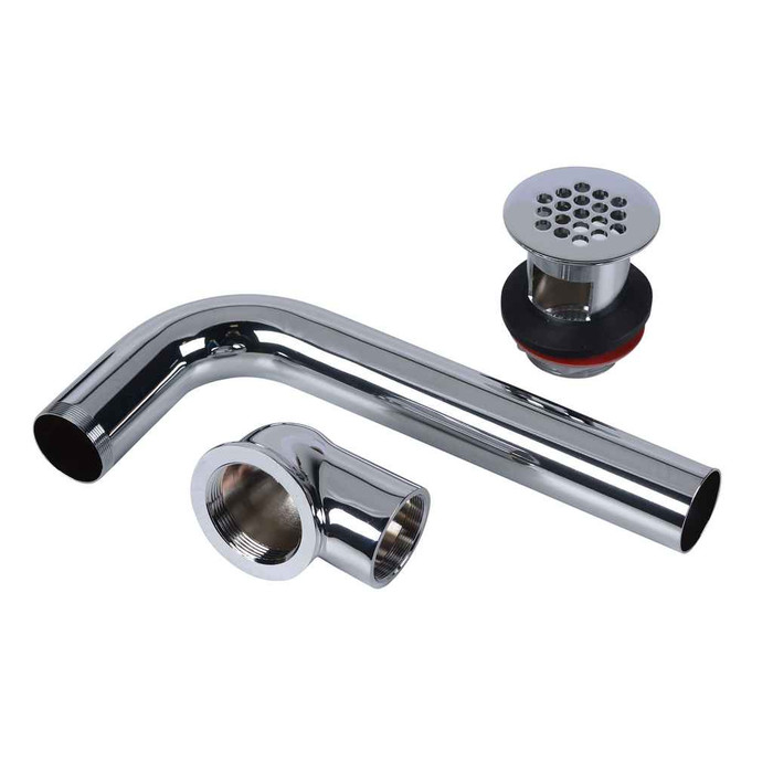 OATEY 760W-1 Dearborn® Semi-Cast Grid Wheelchair Patent Overflow Plug w/ 1-1/4 in. - 17 Ga. Tailpiece