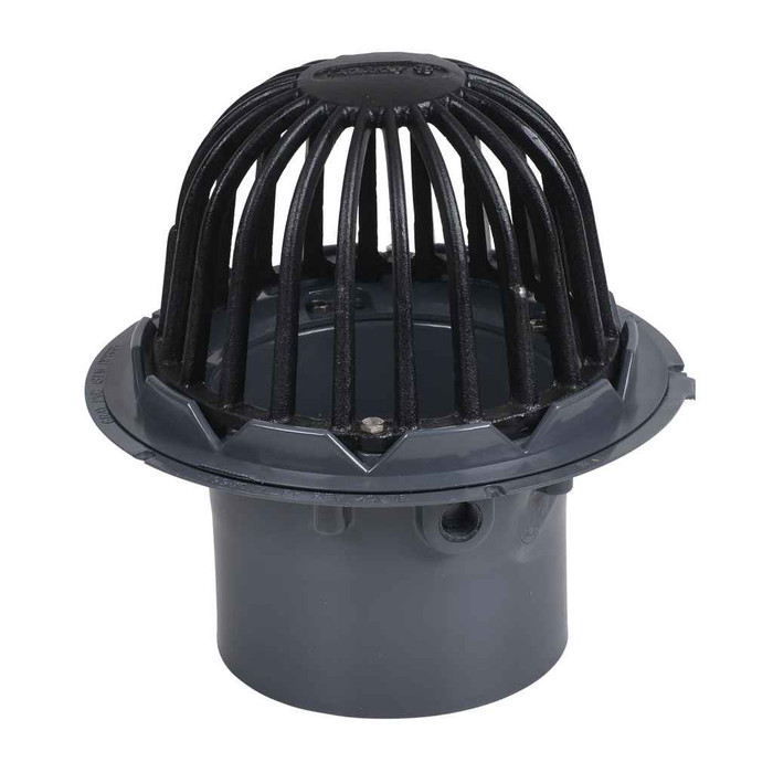 OATEY 78026 6 In. PVC Roof Drain w/ Cast Iron Dome