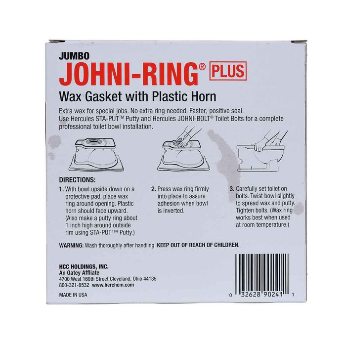 OATEY 90241 Hercules® 3 in. or 4 in. Johni-Rings - Jumbo Size With Plastic Horn
