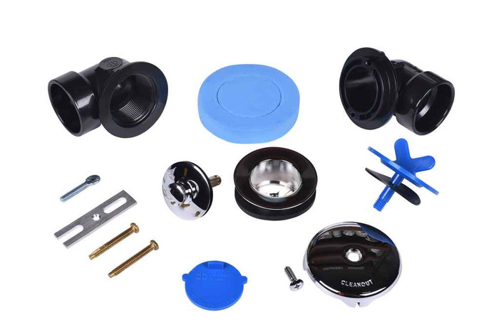OATEY A7225B Dearborn® Dblue Half Kit, Schedule 40 - ABS Uni-Lift Stopper with Chrome Finish Trim