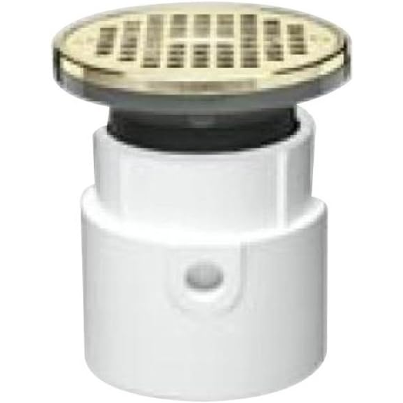 OATEY 82069 4" ABS Hub Base General Purpose Drain w/ 5" NI Grate & Round Ring