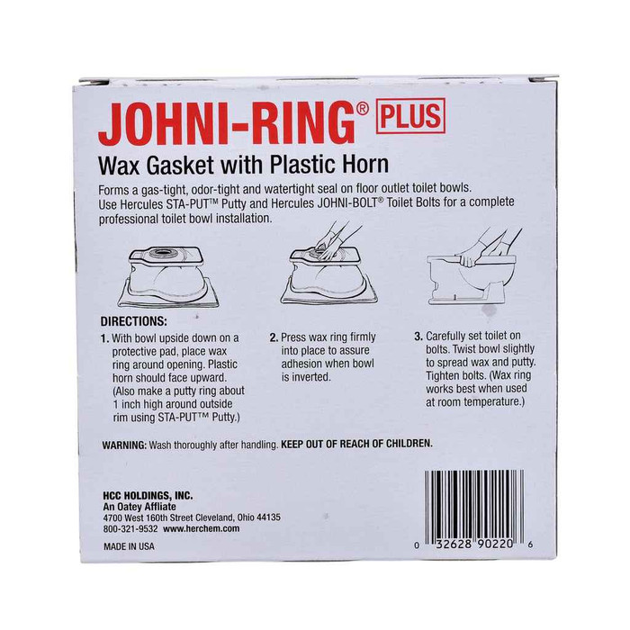 OATEY 90220 Hercules® 3 in. or 4 in. Johni-Rings - Standard Size With Plastic Horn