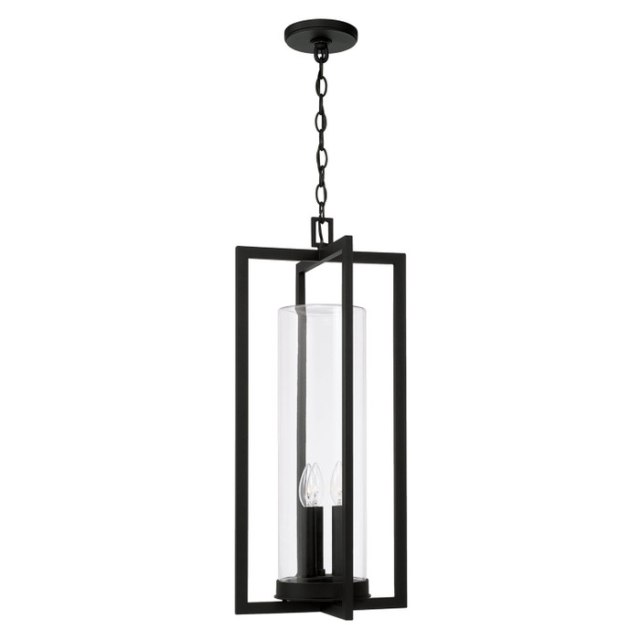 Capital Lighting CAP-948232 Kent Modern 3-Light Outdoor Hanging-Lantern