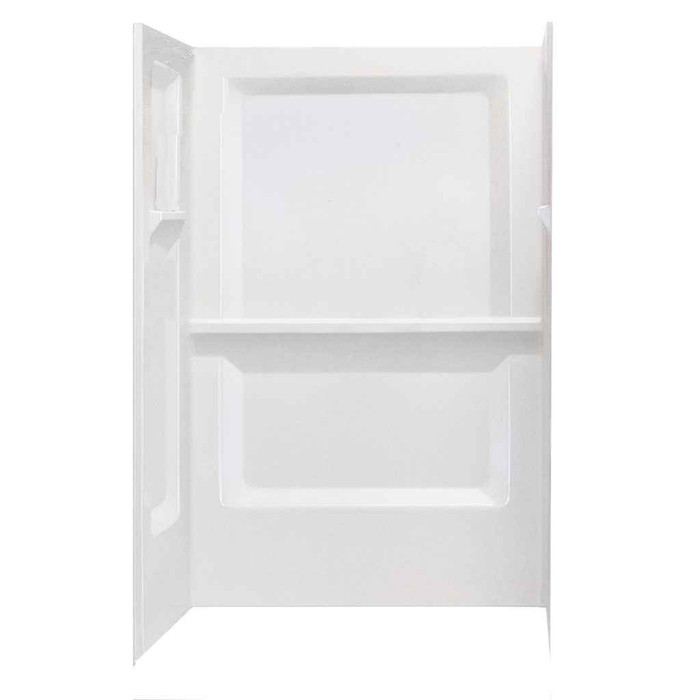 Mustee 748-32WHT 32" x 48" DURAWALL® Rectangular Shower Wall - White